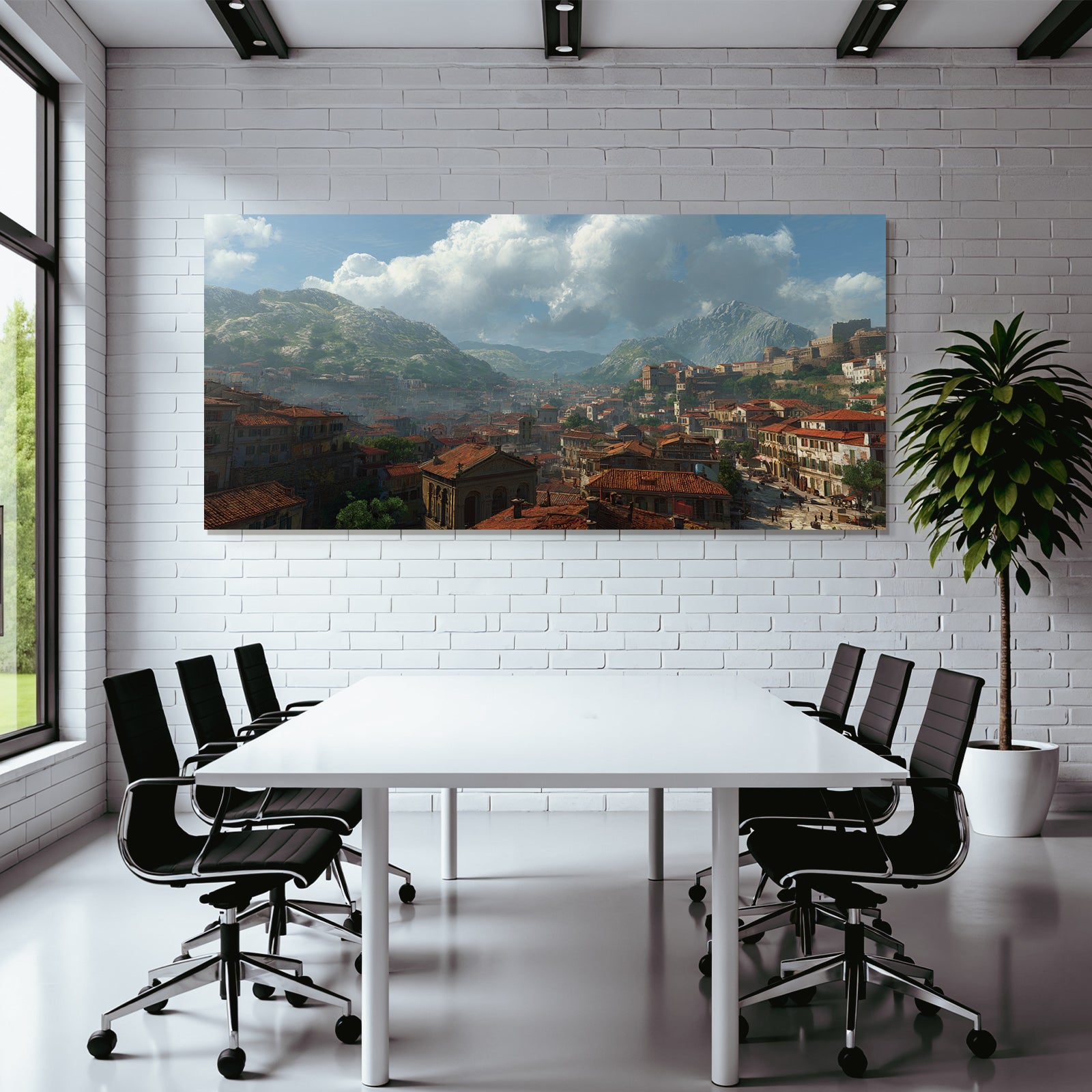 Mountainous Landscape With Traditional