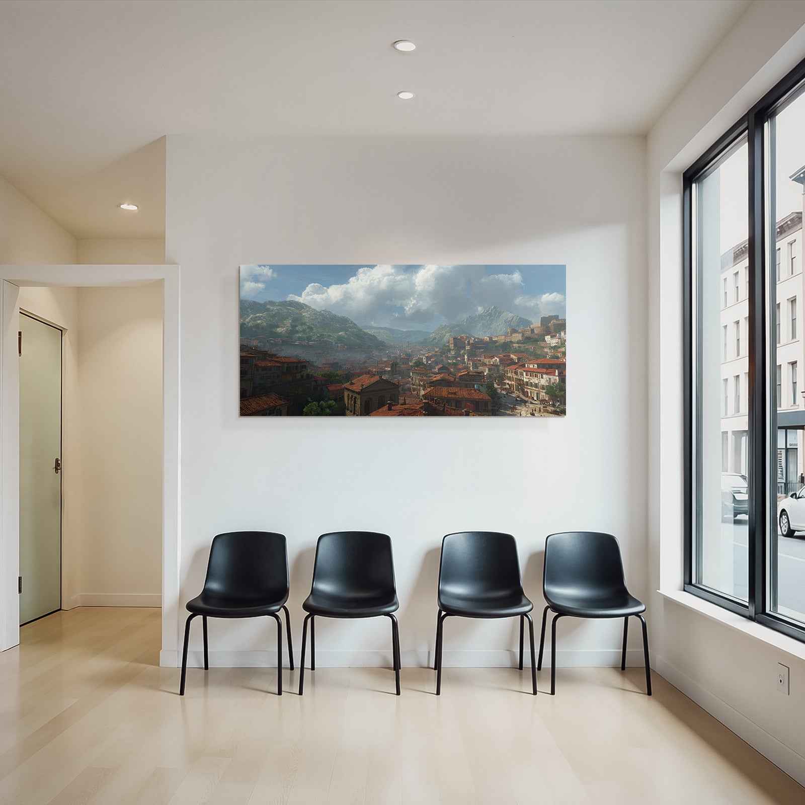 Mountainous Landscape With Traditional