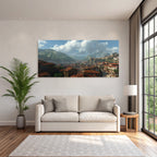 Mountainous Landscape With Traditional