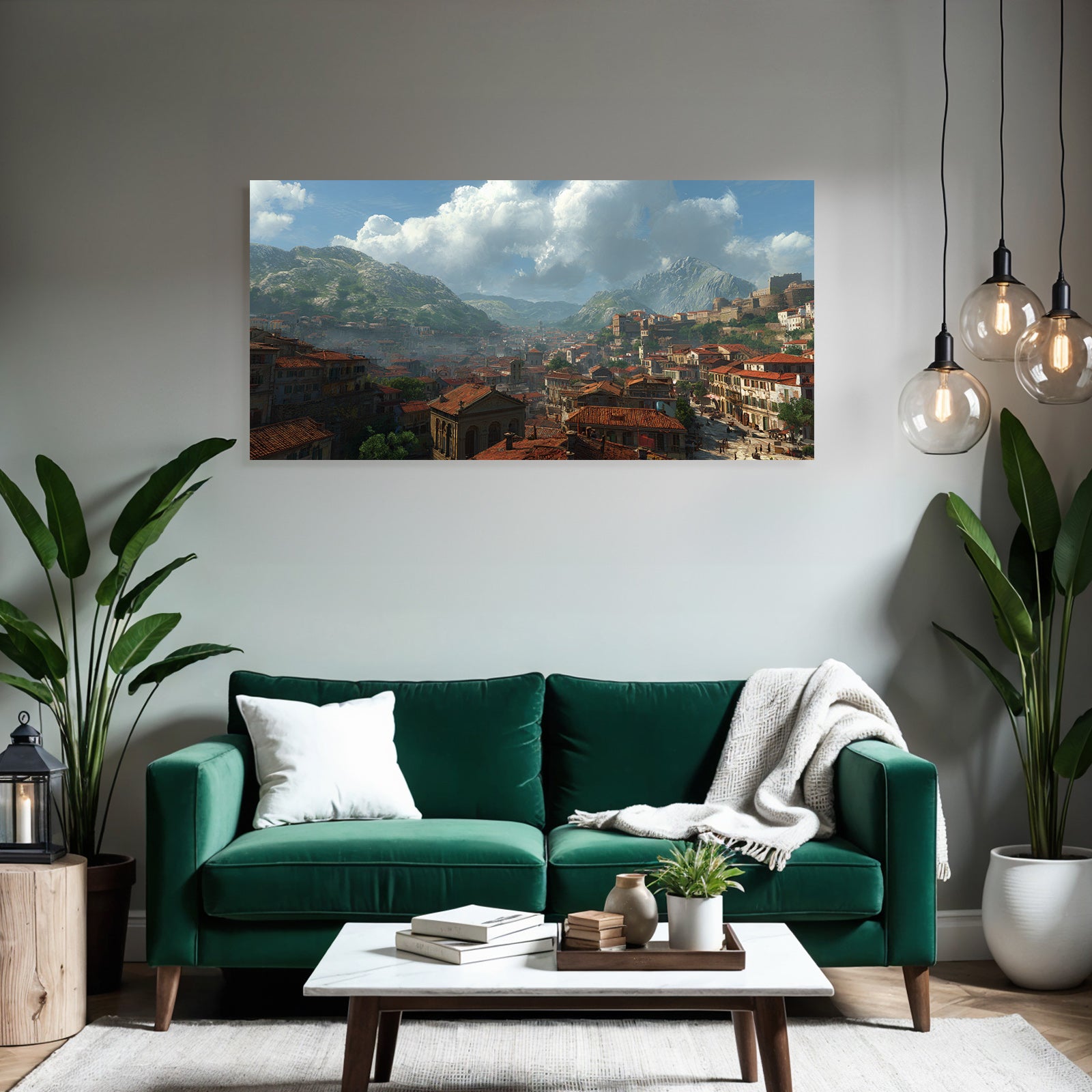 Mountainous Landscape With Traditional