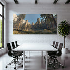 Grandiose Castle in Montanland Shaft with Towers and Fantasy