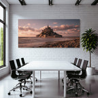 Historic island community with medieval and tidal waters