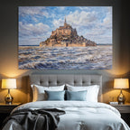 Picturesque landscape of Mont Saint Michel, Normandy island