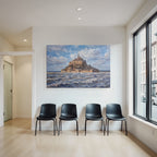 Picturesque landscape of Mont Saint Michel, Normandy island