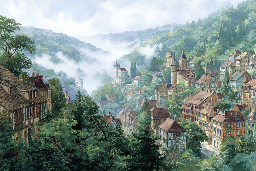 Malerisches Dorf In Der Natur Natur Und Ruheschönheit | Scloesser und Burgen | Architektur
