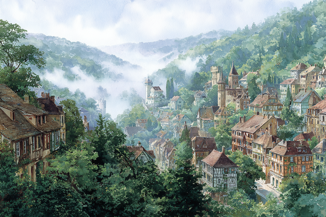 Malerisches Dorf In Der Natur Natur Und Ruheschönheit | Scloesser und Burgen | Architektur