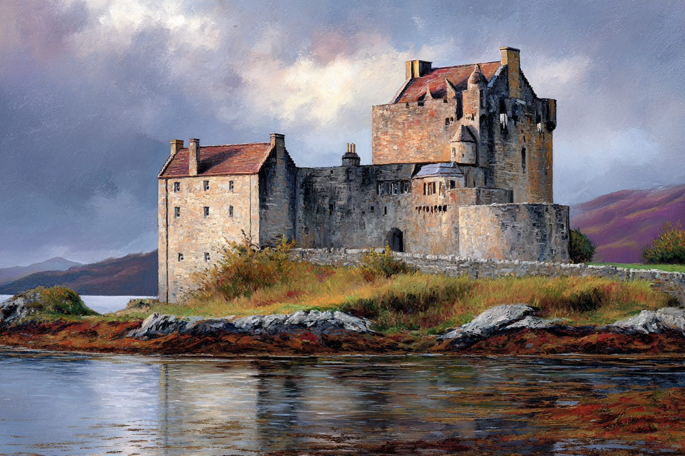 Malerisches Schloss Mit Himmelsdramaturgie Und Hügeln | Scloesser und Burgen | Architektur