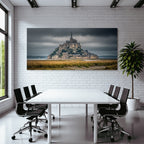 Mont Saint Michel Island with Castle Abbey Medieval