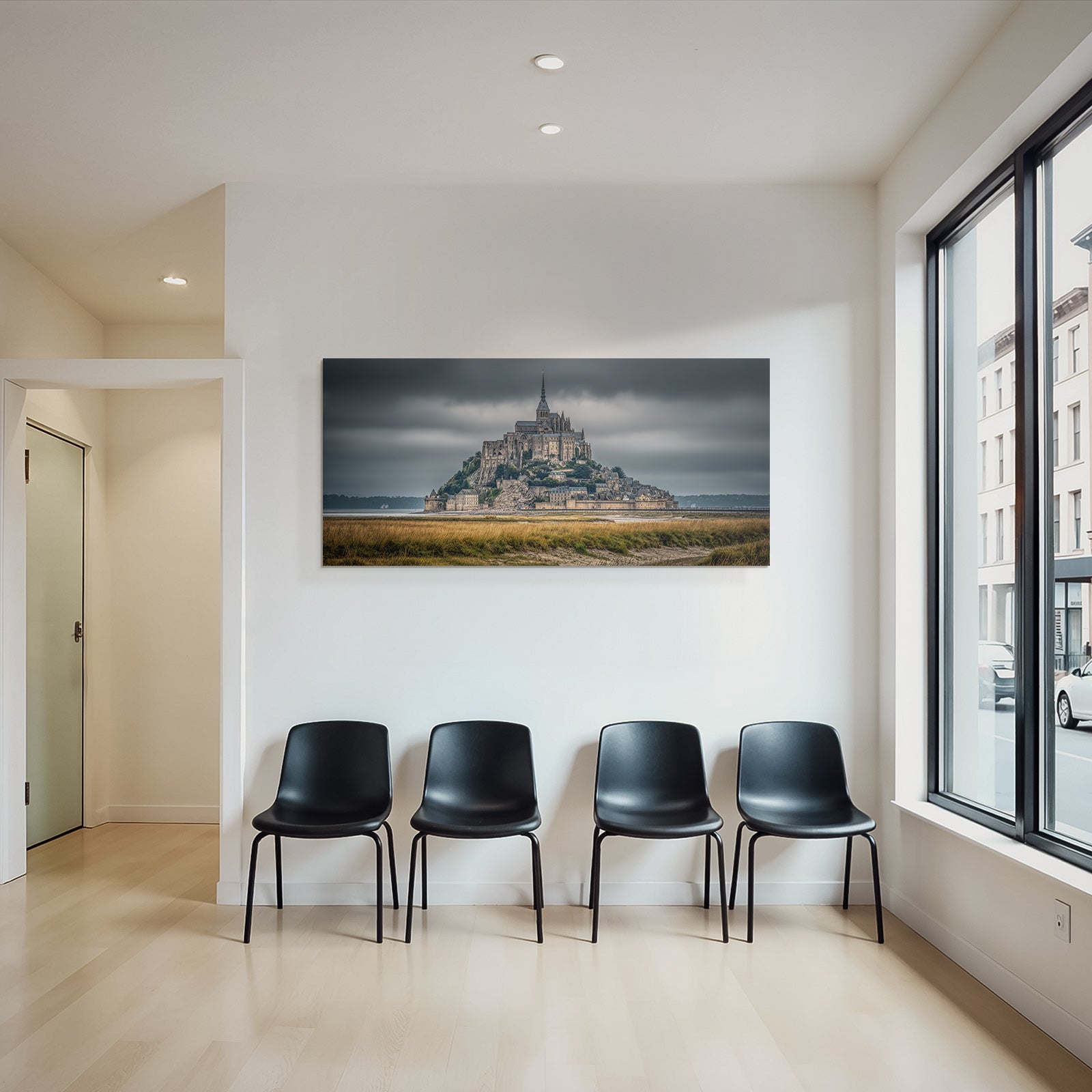 Mont Saint Michel Island with Castle Abbey Medieval