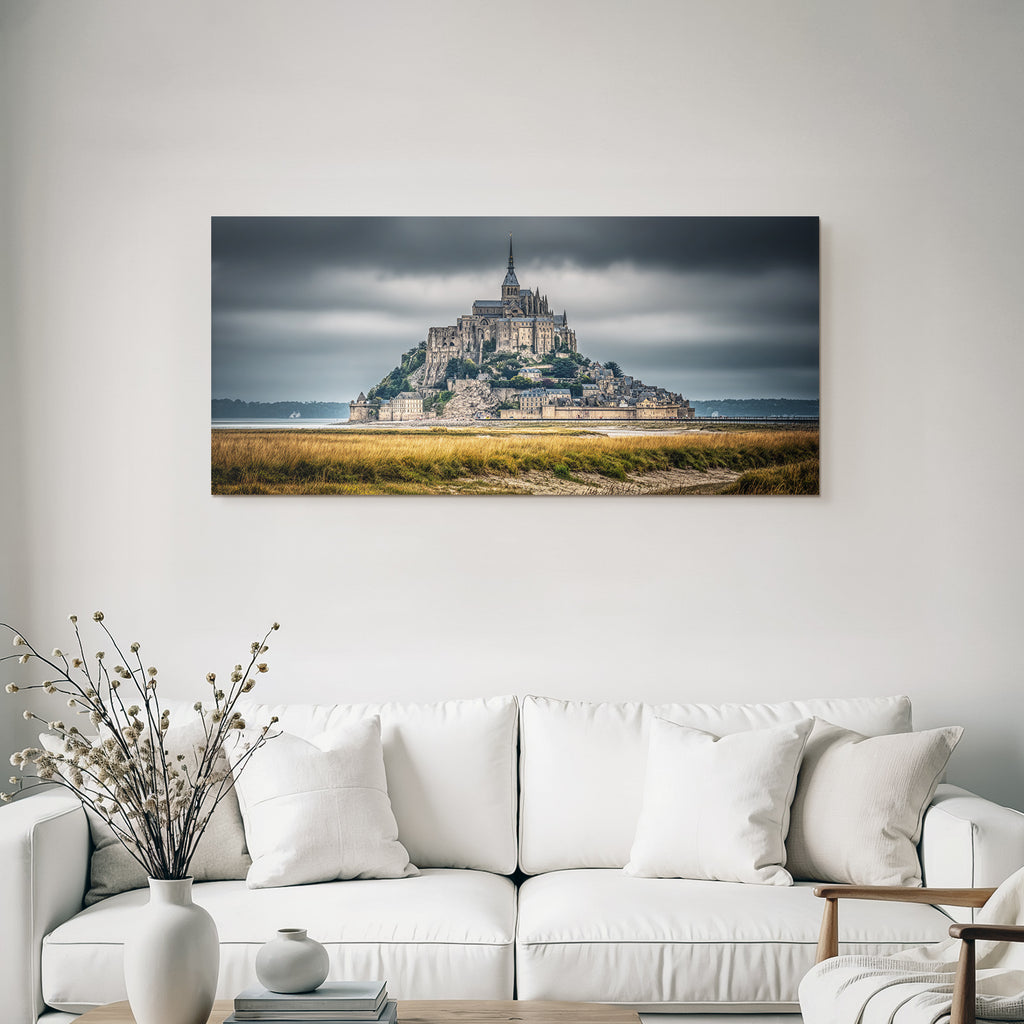 Mont Saint Michel Island with Castle Abbey Medieval