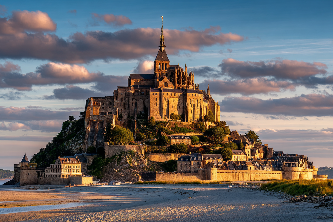 Mont Saint Michel Insel Normandie Frankreich Mittelalterliche | Scloesser und Burgen | Architektur