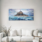 Mont Saint Michel Storm Sea Painting