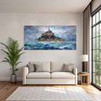 Mont Saint Michel Storm Sea Painting