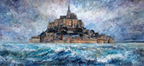 Mont Saint Michel Sturmsee Malerei | Scloesser und Burgen | Architektur