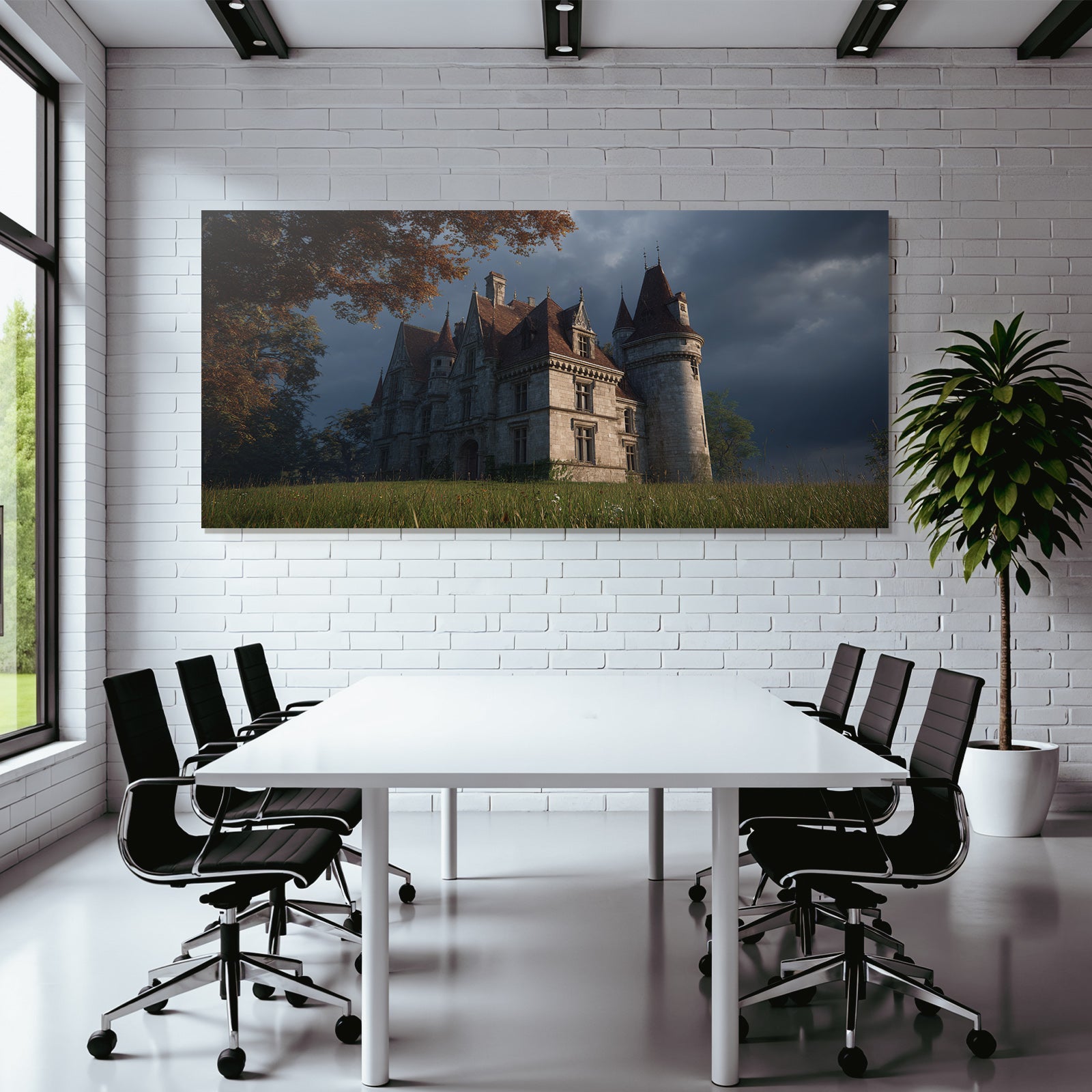 Castle-like structure with towers and intricate stonework