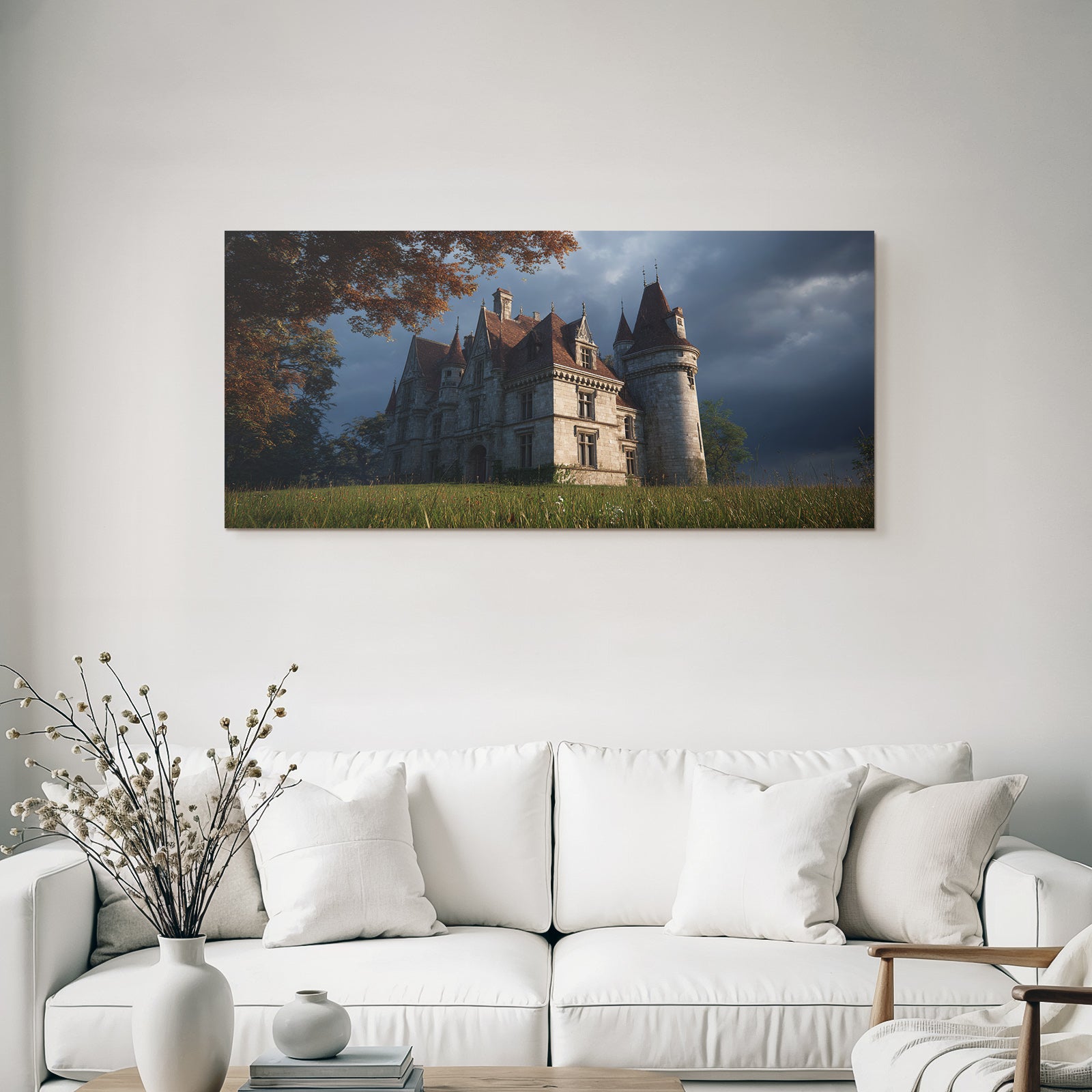 Castle-like structure with towers and intricate stonework