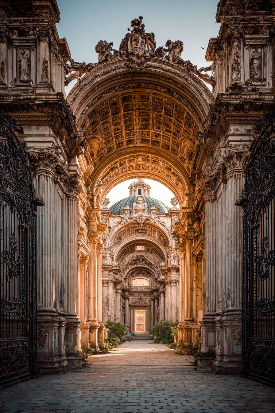 Ornate Architectural Corridor Historical Structure | Tueren Treppen und Tore | Architektur