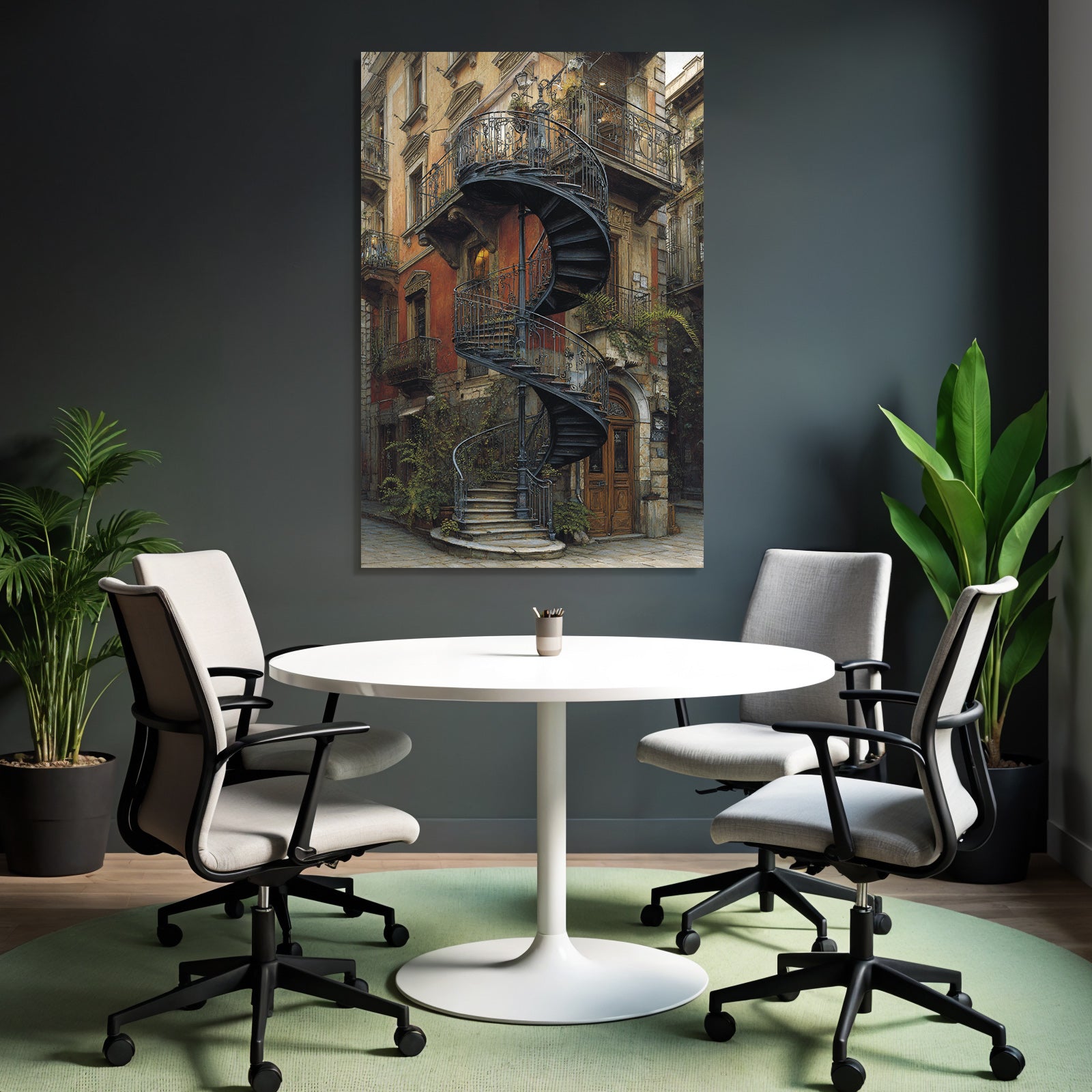 Spiral Staircase Rustic Urban Environment European City