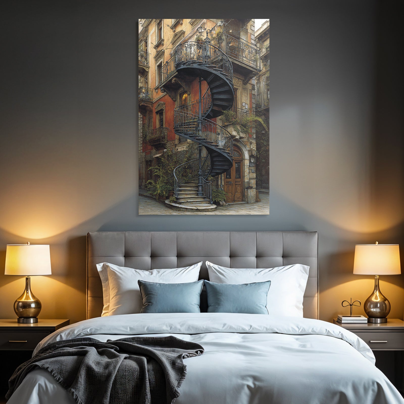 Spiral Staircase Rustic Urban Environment European City