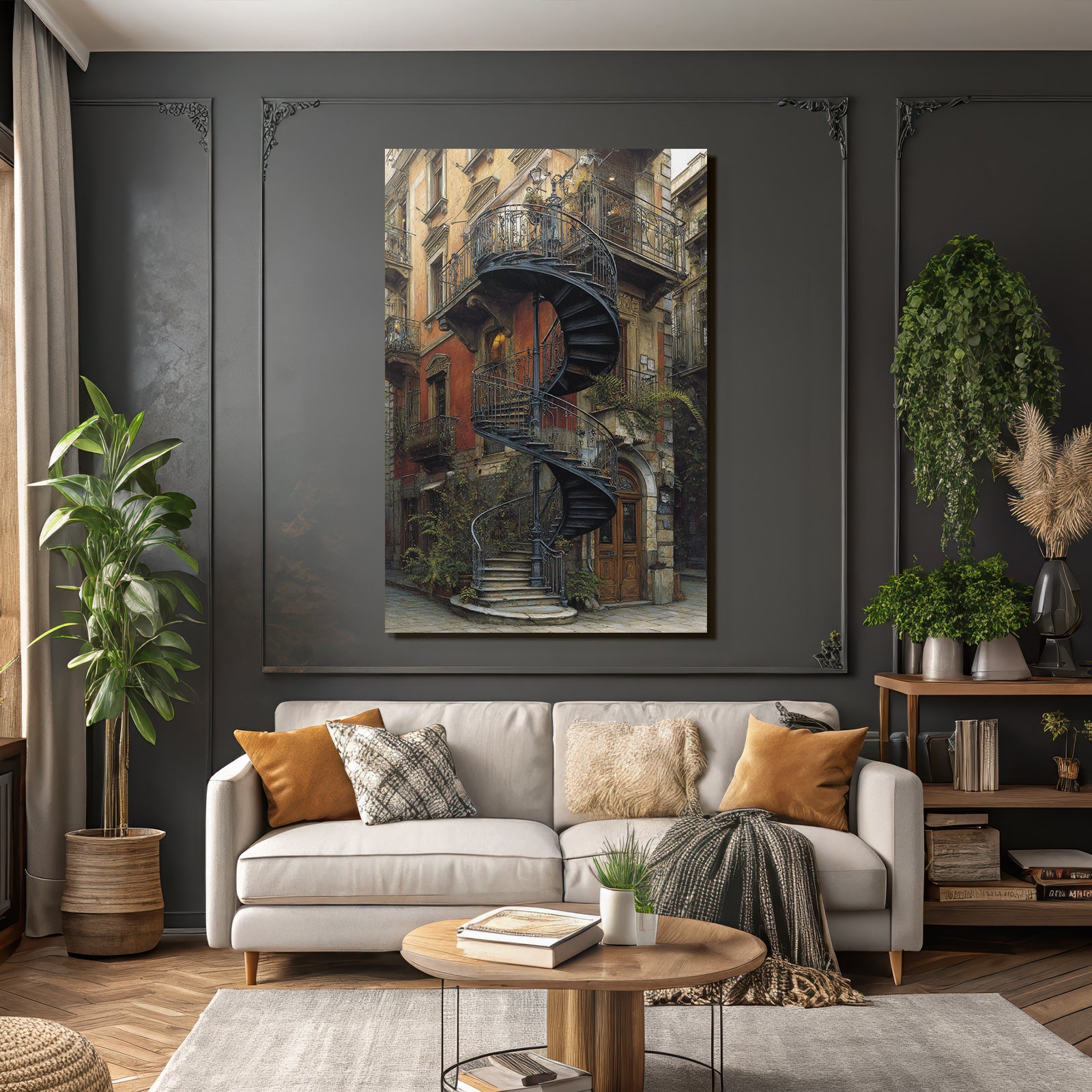 Spiral Staircase Rustic Urban Environment European City