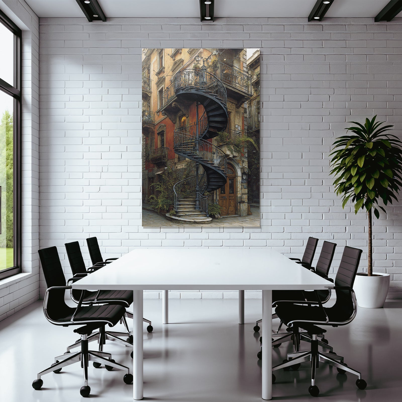 Spiral Staircase Rustic Urban Environment European City