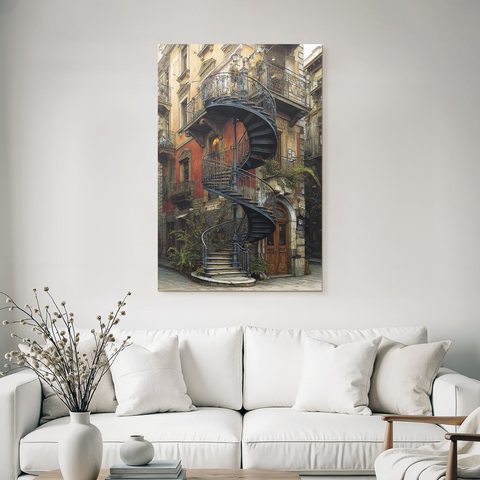 Spiral Staircase Rustic Urban Environment European City