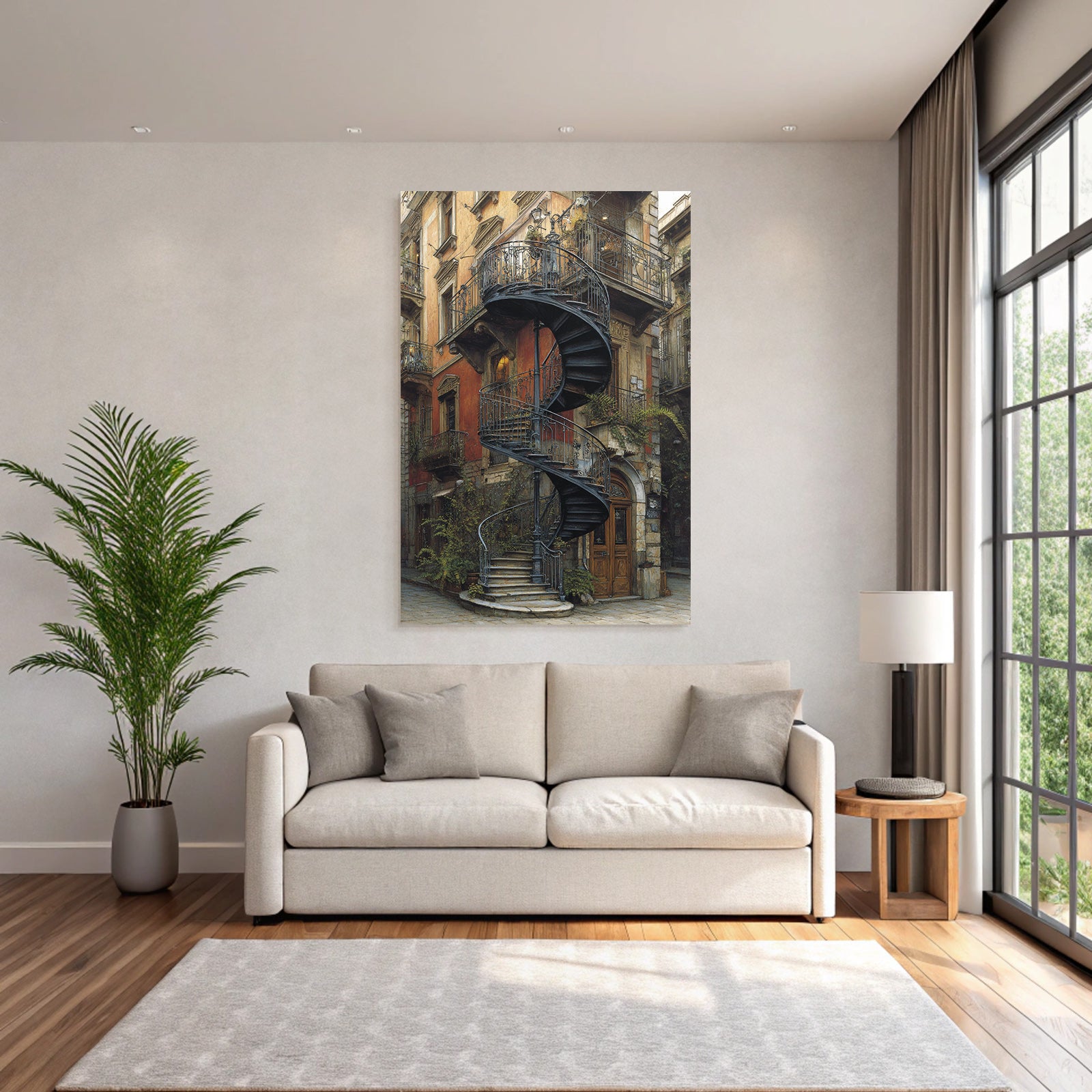 Spiral Staircase Rustic Urban Environment European City