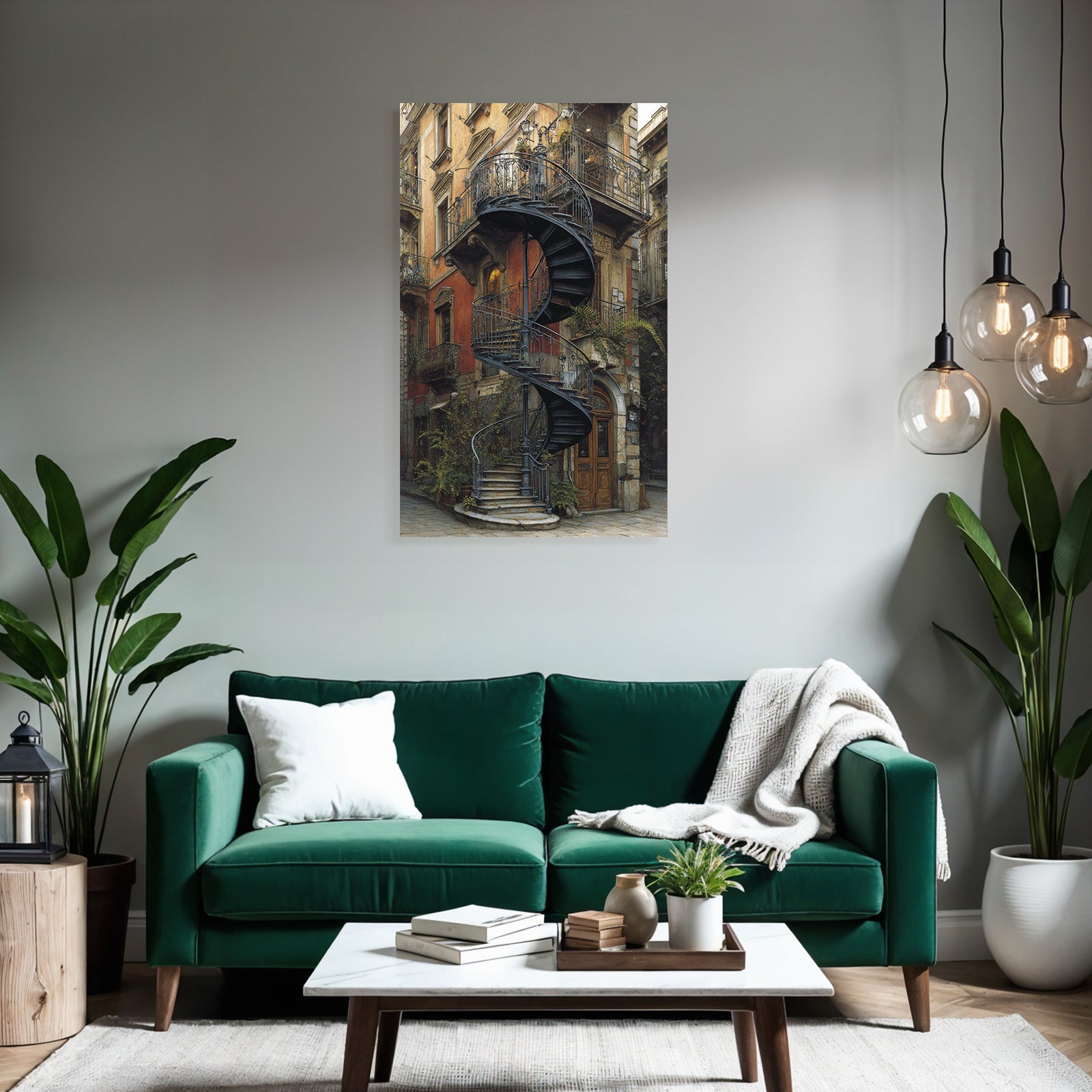 Spiral Staircase Rustic Urban Environment European City
