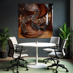 Ornate Spiral Staircase Historically Significant Interior