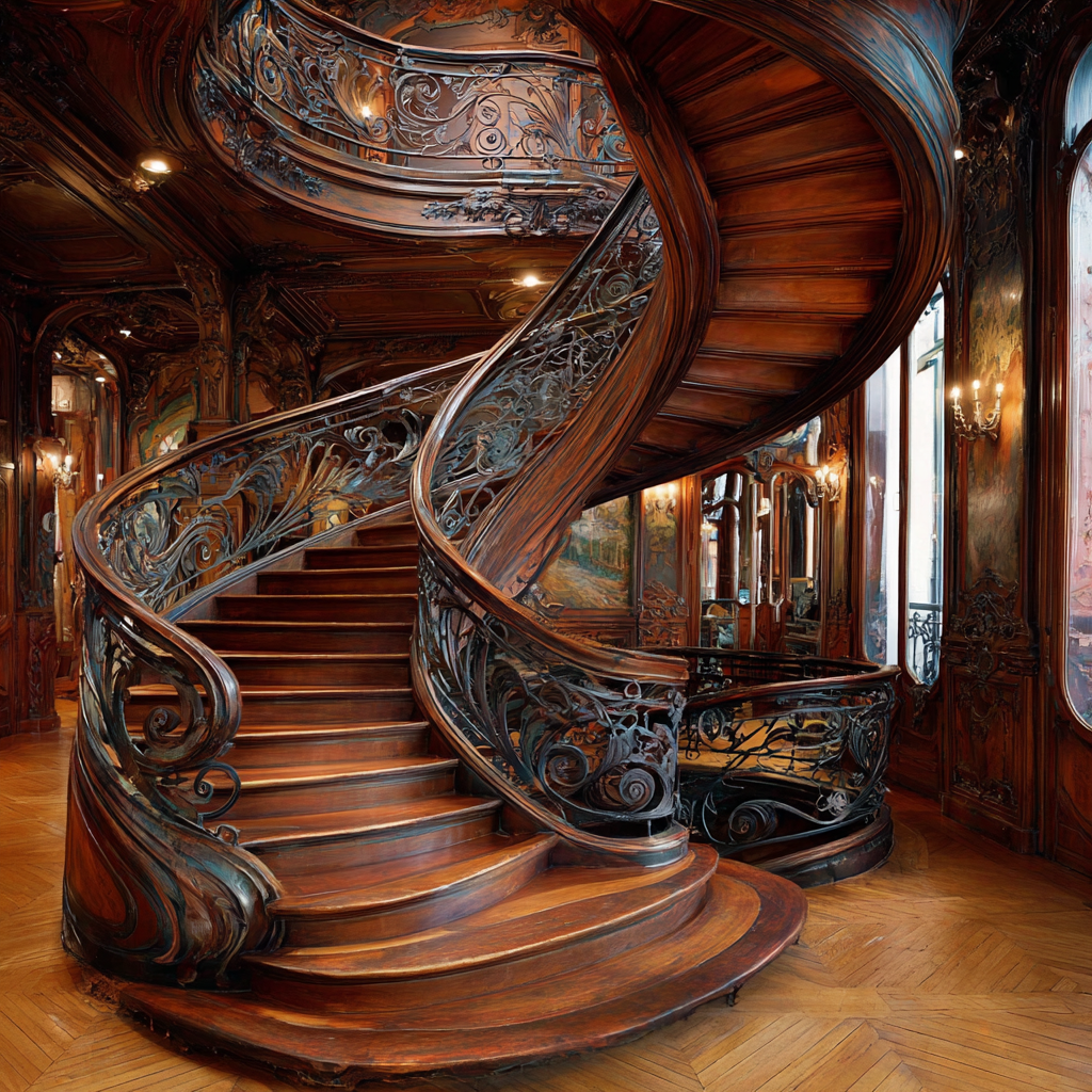 Ornate Spiral Staircase Historically Significant Interior | Tueren Treppen und Tore | Architektur
