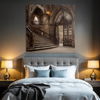 Ornate Treppe Curved Design Mit Gate Historische Elegant Grandios