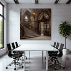 Ornate Treppe Curved Design Mit Gate Historische Elegant Grandios