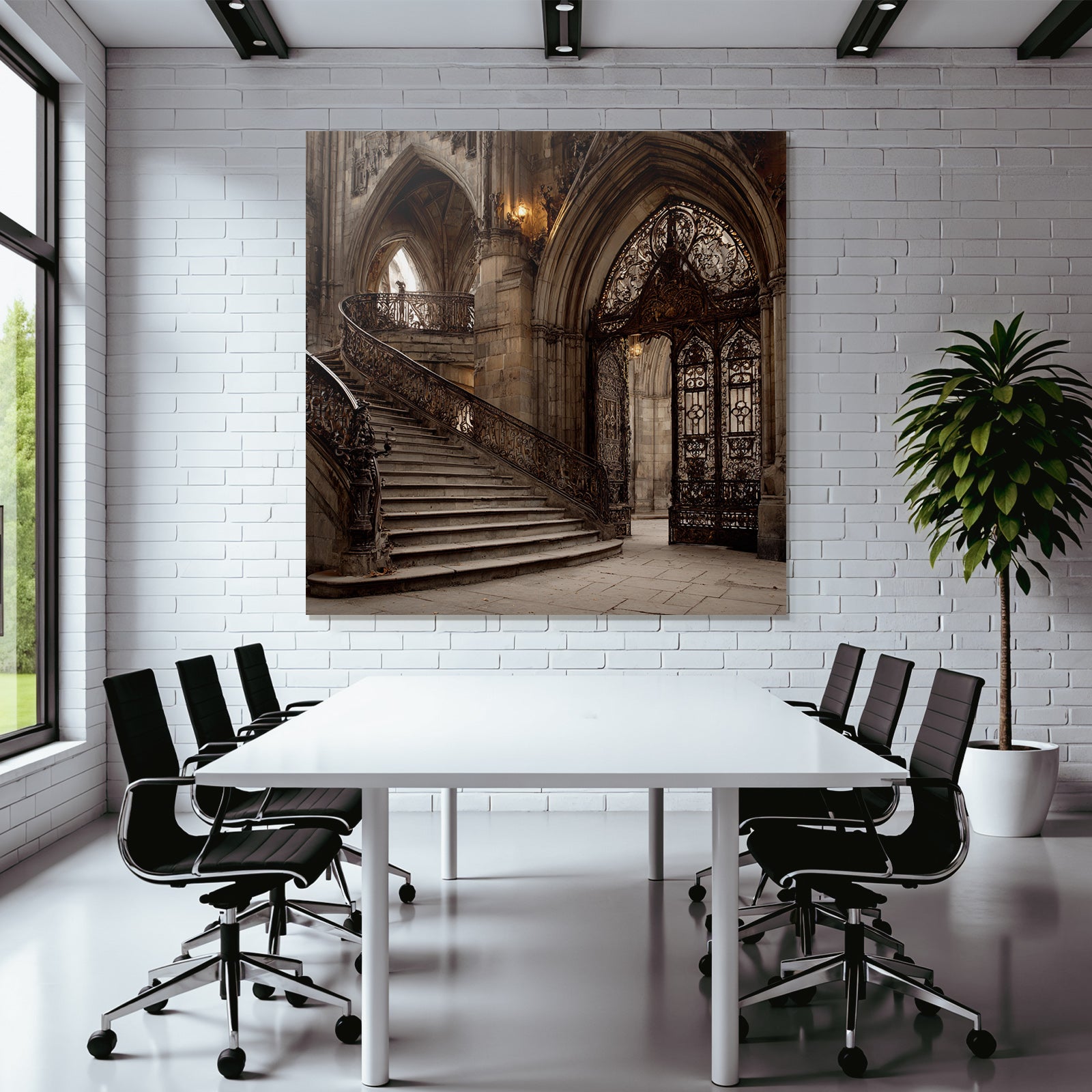 Ornate Treppe Curved Design Mit Gate Historische Elegant Grandios