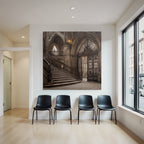 Ornate Treppe Curved Design Mit Gate Historische Elegant Grandios