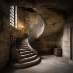 Spiral Staircase Stein Eisenverkleidung Historisches Gebäude | Tueren Treppen und Tore | Architektur