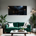 Elegante Spiralfassade Innenansicht Mansion Stiege Mystik
