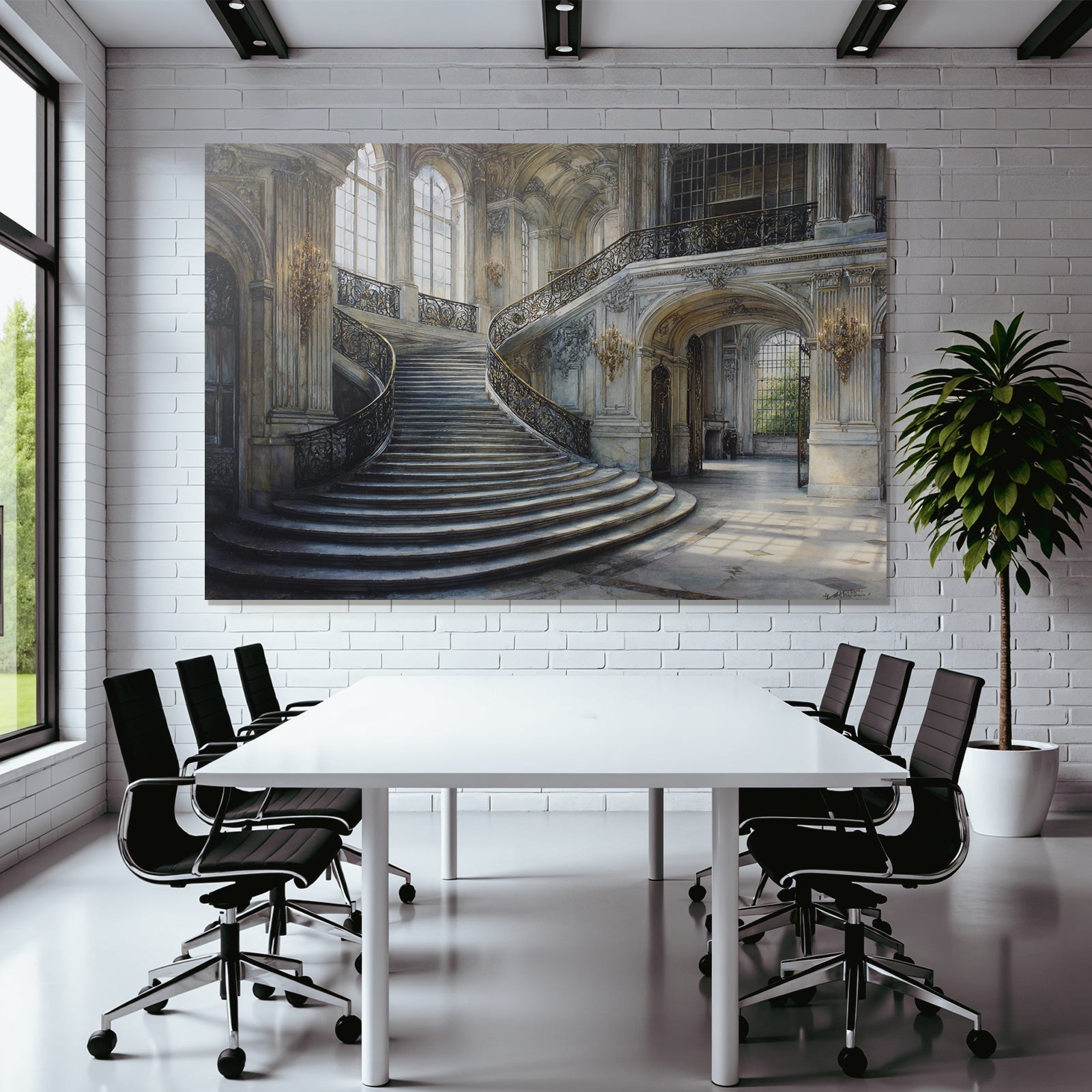 Eleganter Ornamentierter Innenraum Von Einer Prunkvollen Treppe