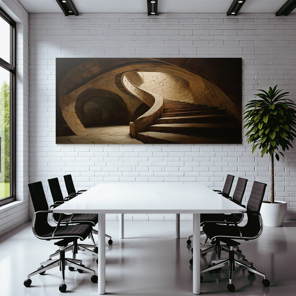 Spiral Stufen In Stone Bauwerk Mit Naturlichem Licht