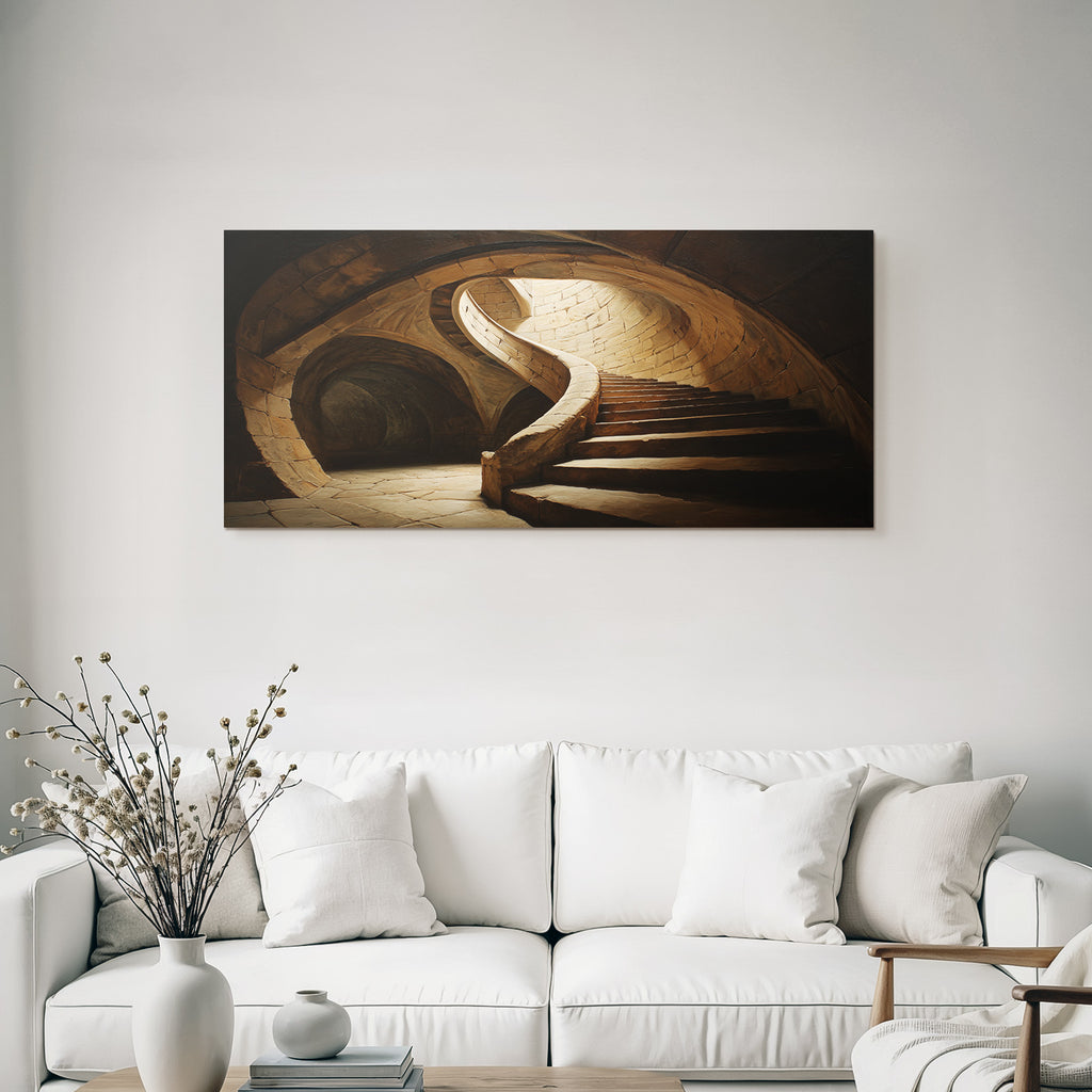 Spiral Stufen In Stone Bauwerk Mit Naturlichem Licht