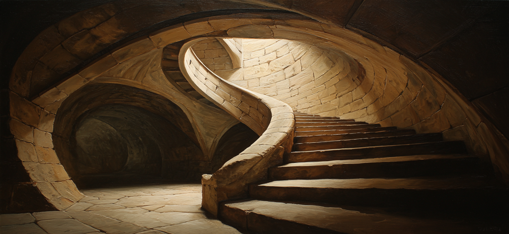 Spiral Stufen In Stone Bauwerk Mit Naturlichem Licht | Tueren Treppen und Tore | Architektur