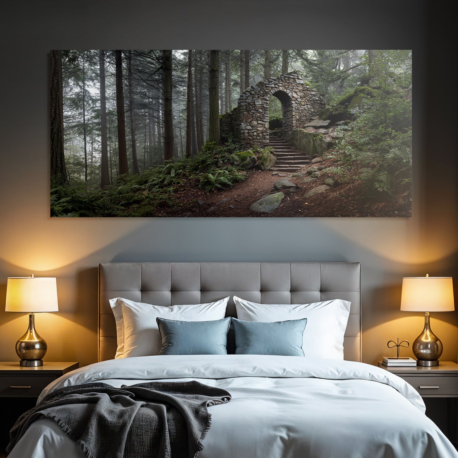 Steinbogen Ruine Im Wald Mystische Stimmung