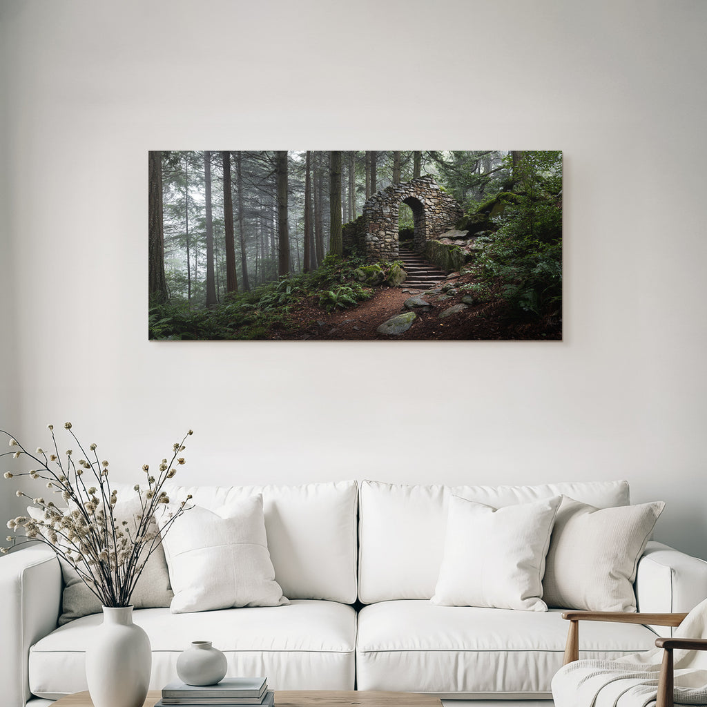 Steinbogen Ruine Im Wald Mystische Stimmung