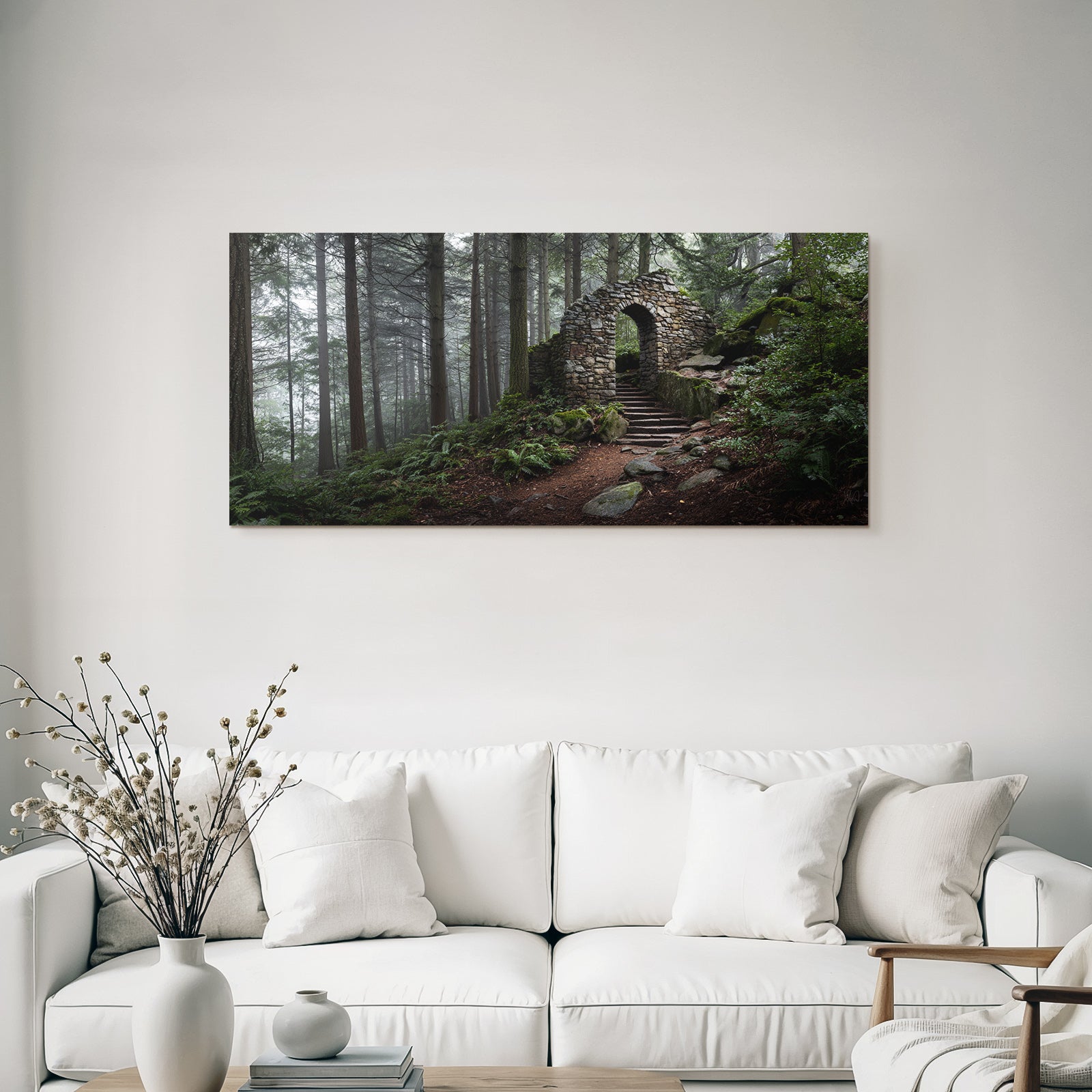 Steinbogen Ruine Im Wald Mystische Stimmung