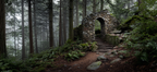 Steinbogen Ruine Im Wald Mystische Stimmung | Tueren Treppen und Tore | Architektur