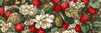 Vintage Botanische Illustration Mit Himbeeren Brombeeren Und Grünen Blättern | Botanische Illustrationen | Blumen