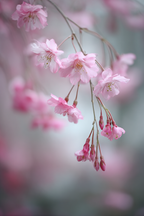 Zarte Rosa Kirschblüten Frühlingsneubeginn | Japanische Zierkirsche | Blumen