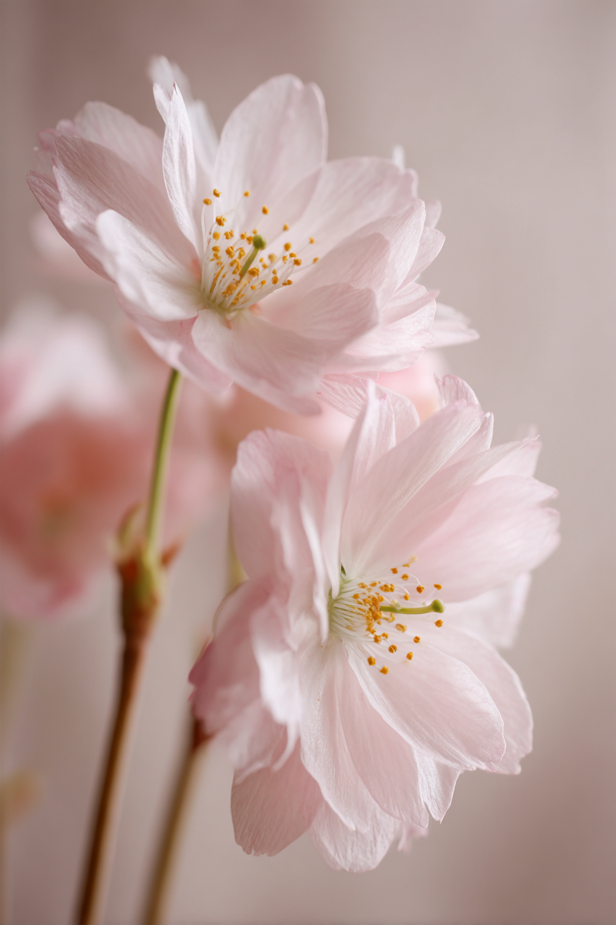 Zarte Rosafarbene Blüten | Japanische Zierkirsche | Blumen