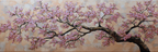 Kirschblütenbaum Mit Zarten Rosatonen In Warmem Hintergrund | Japanische Zierkirsche | Blumen