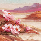 Zarte Rosa Blüten Vor Pastellgebirge | Japanische Zierkirsche | Blumen