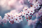 Blütenzweig Mit Frühlingserwachen | Japanische Zierkirsche | Blumen